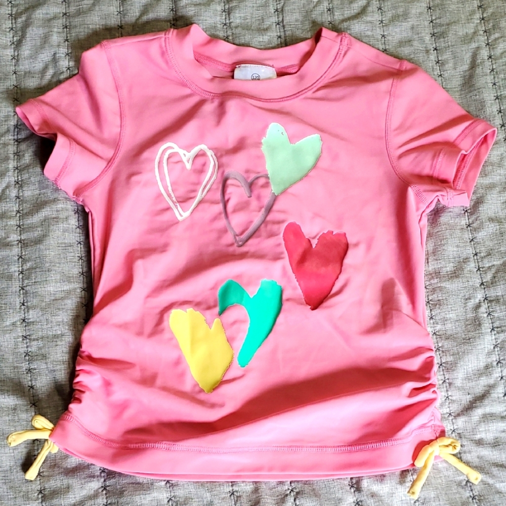 Hanna Andersson Heart Design Rash Guard NWT